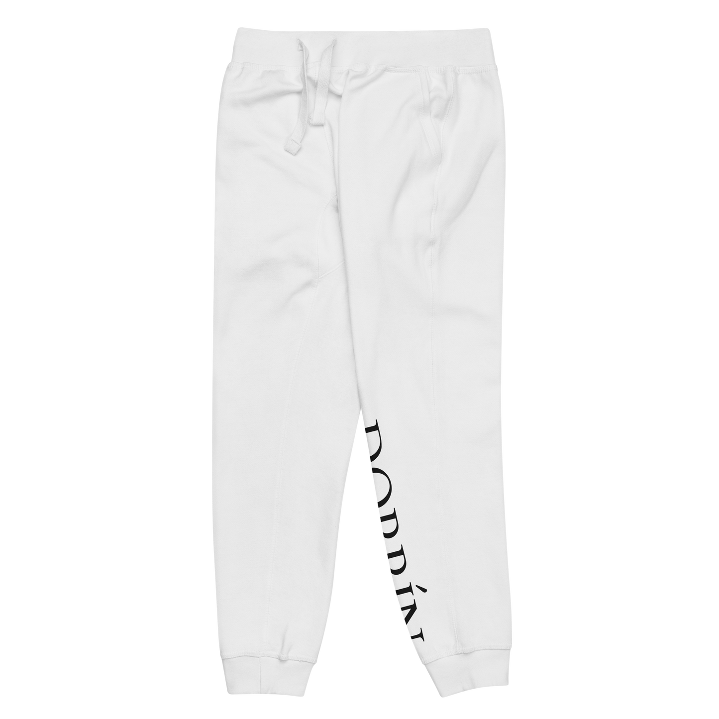 Unisex Dorrín Beauty White fleece sweatpants