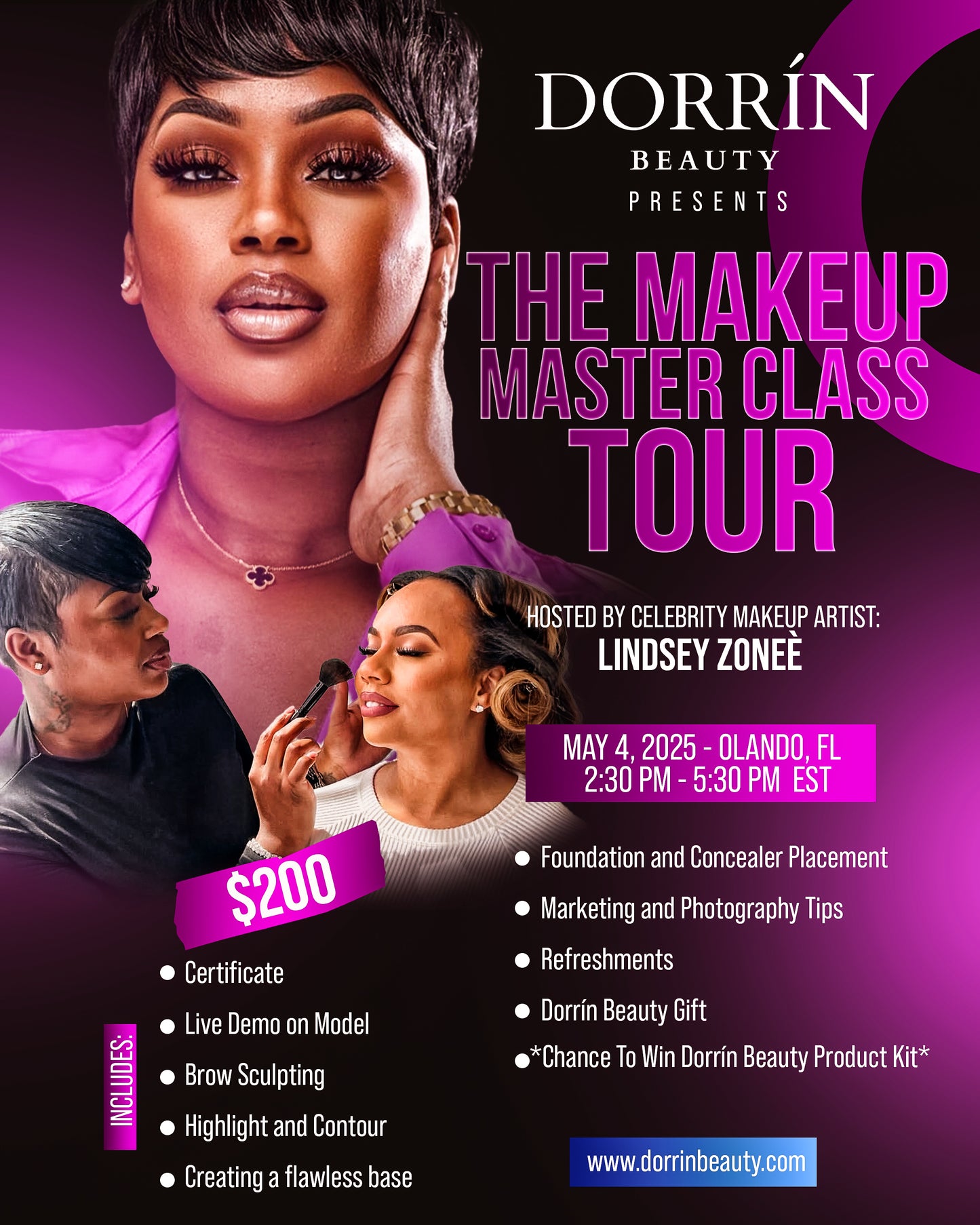 Makeup Master Class Tour - Orlando, FL - May 4, 2025