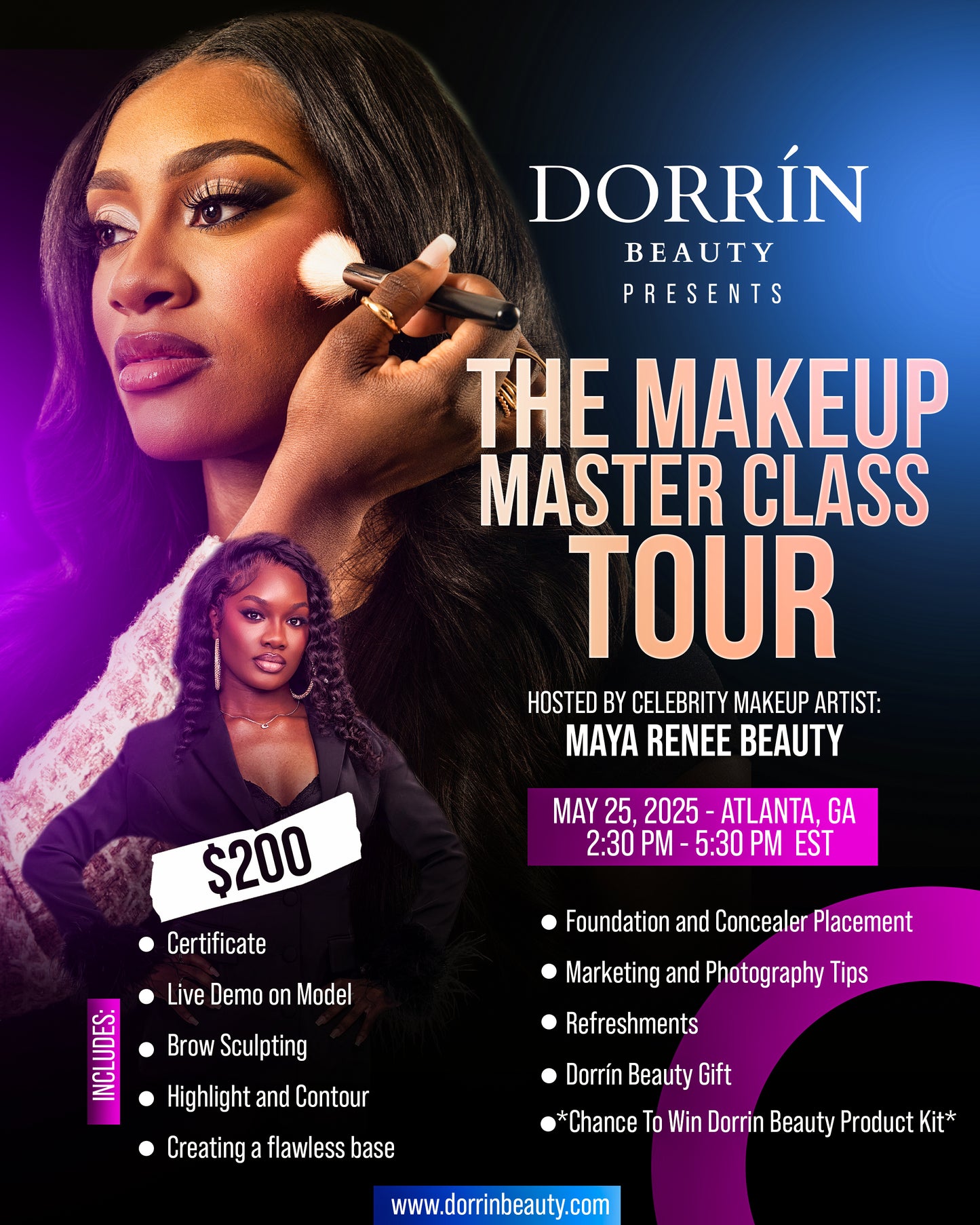 Makeup Master Class Tour - Atlanta, GA- May 25, 2025