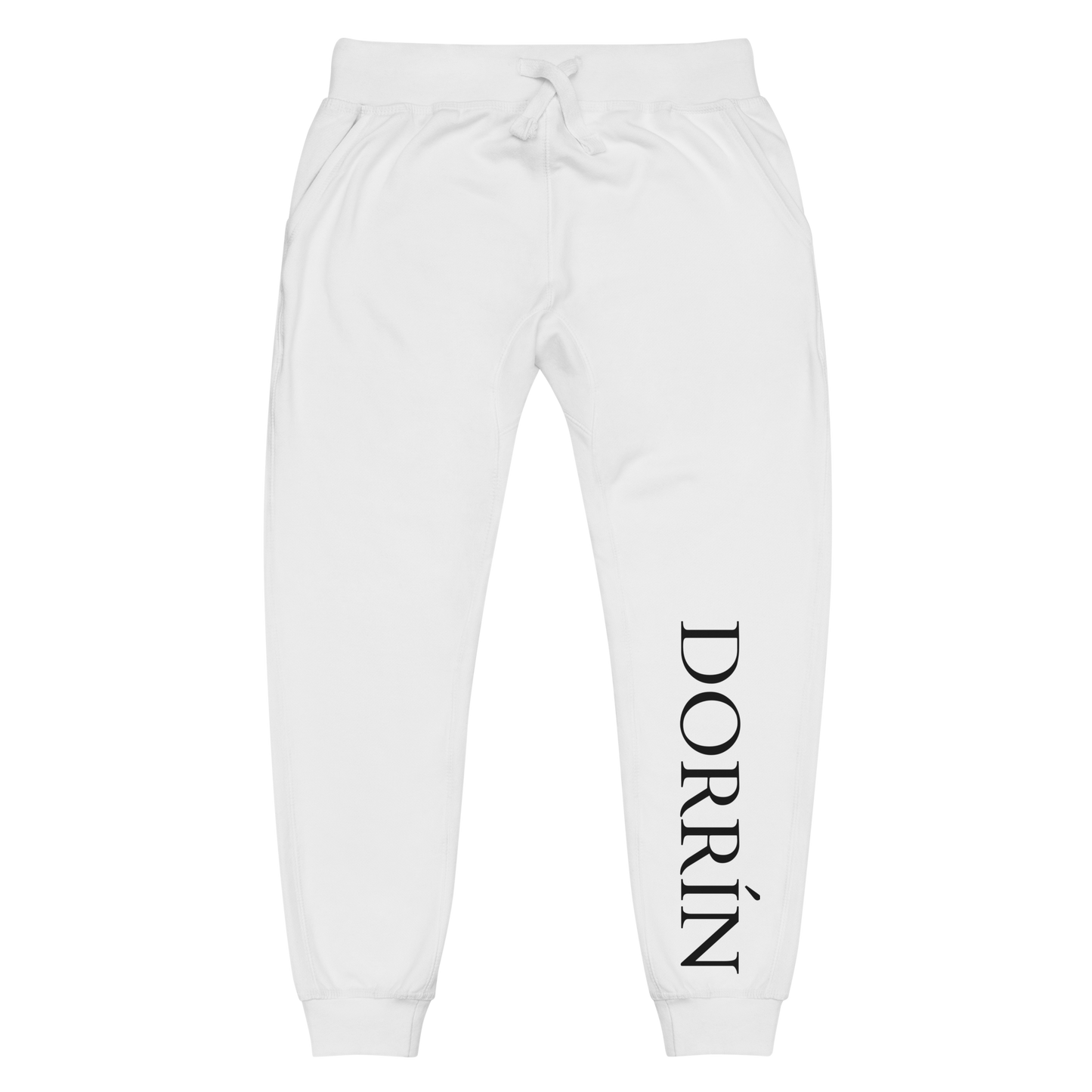 Unisex Dorrín Beauty White fleece sweatpants